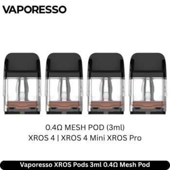 Vaporesso XROS Pods 0.4Ω Mesh Pod 3ml - 4Pcs