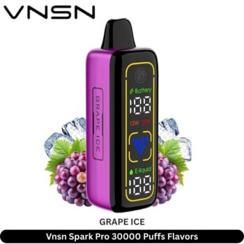 Vnsn Spark Pro 30000 Puffs Grape Ice Flavors