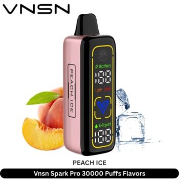 Vnsn Spark Pro 30000 Puffs Peach Ice Flavors