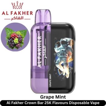 Al Fakher Crown Bar 25K Grape Mint Flavours Disposable