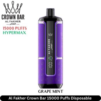 Al Fakher Crown Bar Grape Mint 15000 Puffs