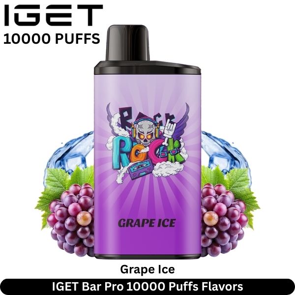 IGET Bar Pro 10000 Puffs Grape Ice Flavors