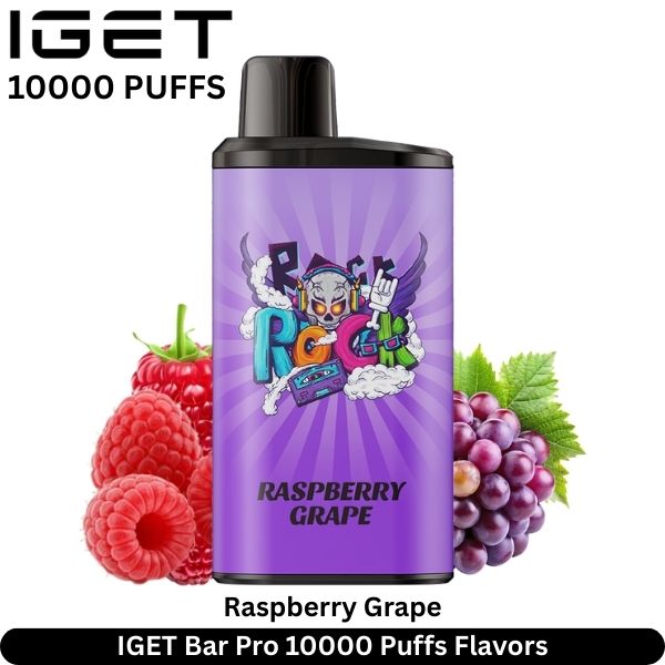 IGET Bar Pro 10000 Puffs Raspberry Grape Flavors