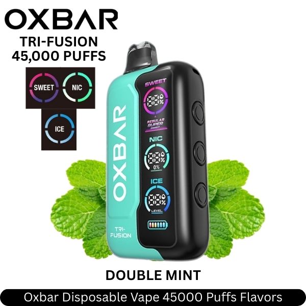 Oxbar Disposable Vape 45000 Puffs Double Mint Flavors