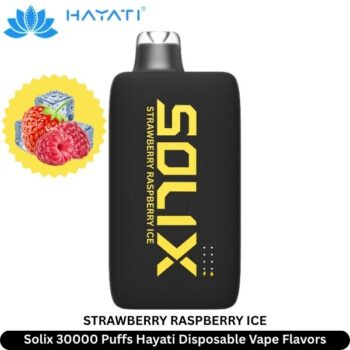 Solix 30000 Puffs Hayati Disposable Vape Strawberry Raspberry Ice