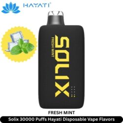 Hayati Solix 30000 Puffs Disposable Vape 10 Solix 30000 Puffs Hayati Fresh Mint Disposable Vape Flavors