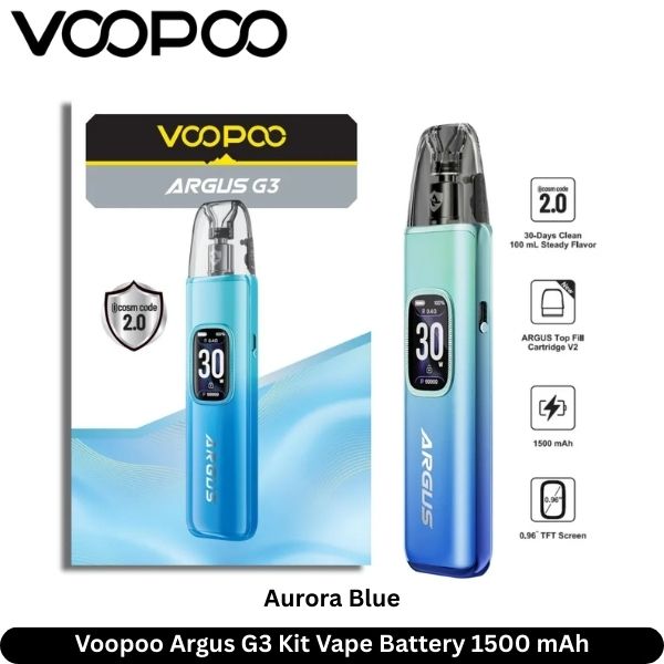 Voopoo Argus G3 Kit Vape Auror Blue In Dubai