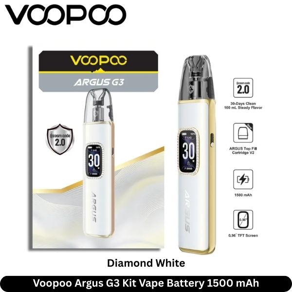 Voopoo Argus G3 Kit Vape Diamond White In Dubai