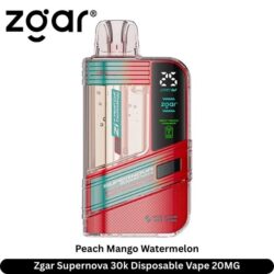 Zgar Supernova 30k Disposable Vape Peach Mango Watermelon 20MG