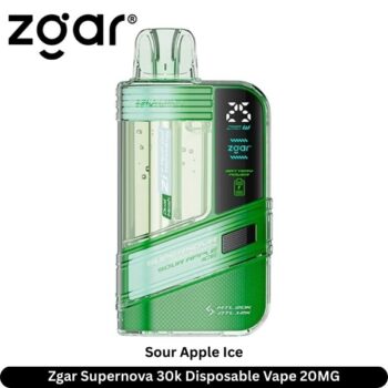 Zgar Supernova 30k Disposable Vape Sour Apple Ice 20MG
