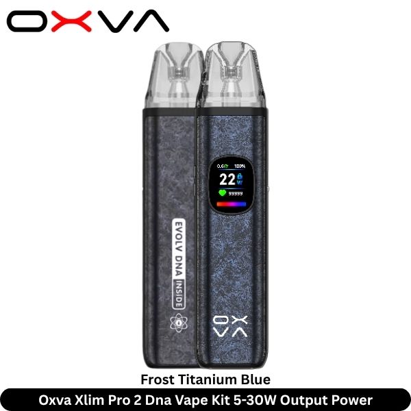 Oxva Xlim Pro 2 Dna Vape Kit 5-30W Output Power Frrost Titanium Blue Color
