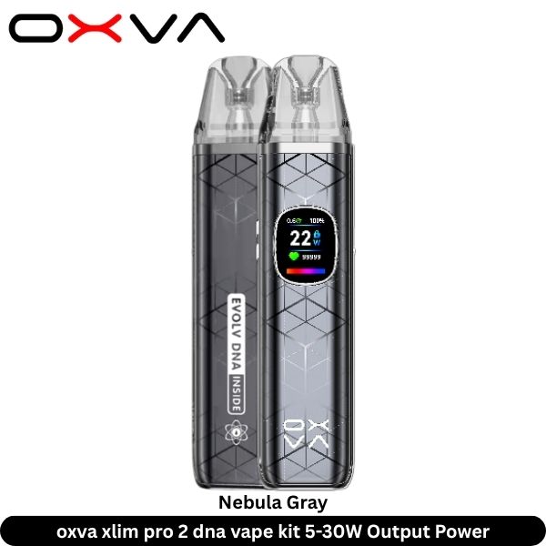 Oxva Xlim Pro 2 Dna Vape Kit 5-30W Output Power Nebula Grey Color