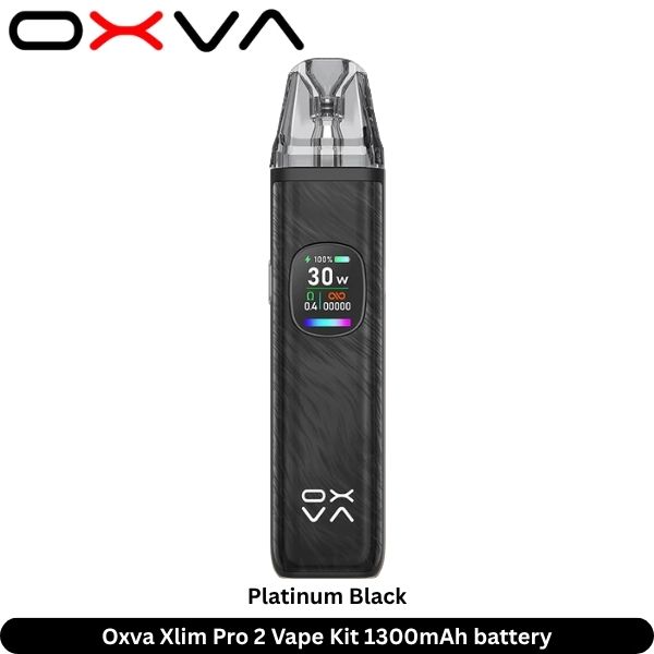 Oxva Xlim Pro 2 Vape Kit Platinum Black 1300mAh Battery