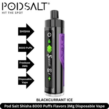 Pod Salt Shisha 8000 Puffs Flavors Blackcurrant Ice
