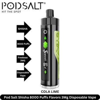 Pod Salt Shisha 8000 Puffs Flavors Cola Lime