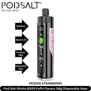 Pod Salt Shisha 8000 Puffs Flavors Frozen Strawberry