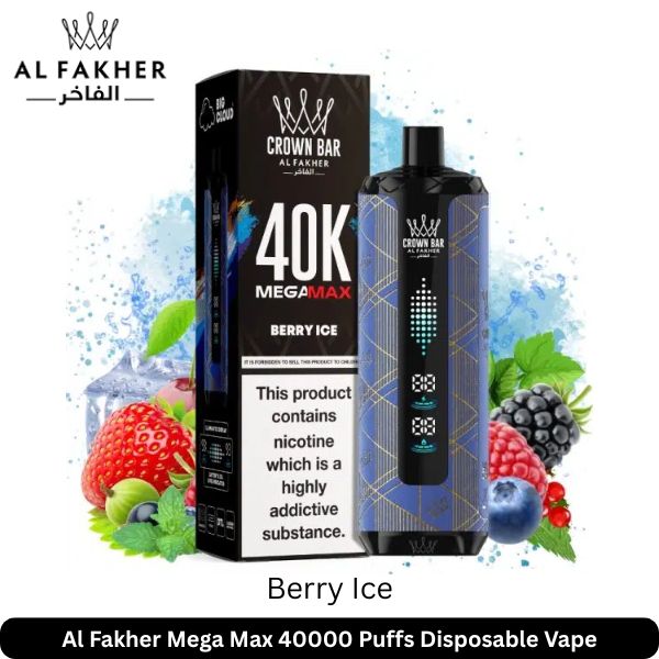 Buy Now Al Fakher Mega Max 40000 Puffs Disposable Vape Dubai 12 Al Fakher Mega Max 40000 Puffs Berry Ice