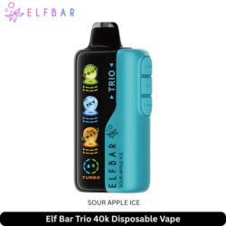 Elf Bar Trio 40k Disposable Vape Sour Apple Ice