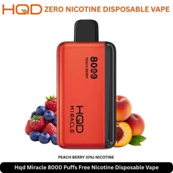 Hqd Miracle 8000 Puffs Vape Peach Berry
