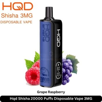 Hqd Shisha 20000 Puffs Disposable Vape Grape Raspberry