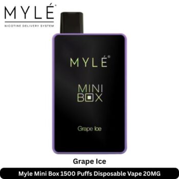 Myle Mini Box 1500 Puffs Grape Ice Disposable Vape 20mg