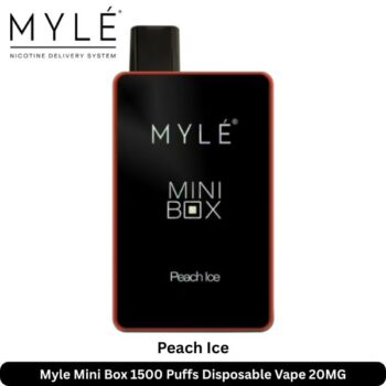 Myle Mini Box 1500 Puffs Peach Ice Disposable Vape 20mg