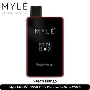 Myle Mini Box 1500 Puffs Peach Mango Disposable Vape 20mg