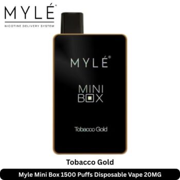 Myle Mini Box 1500 Puffs Tobacco Gold Disposable Vape 20mg