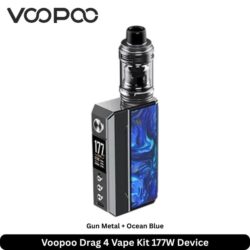 Voopoo Drag 4 Vape Kit Gun Metal + Ocean Blue