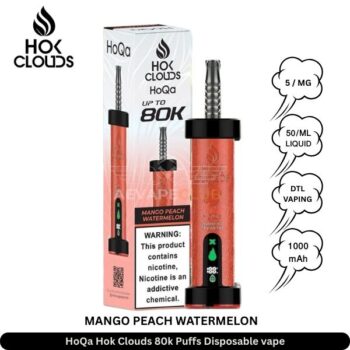 HoQa Hok Clouds 80k Puffs Disposable vape Mango Peach Watermelon