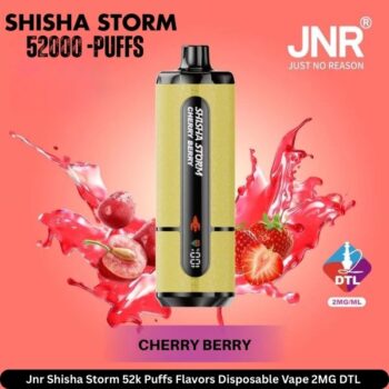 Jnr Shisha Storm 52k Puffs Flavors Cherry Berry