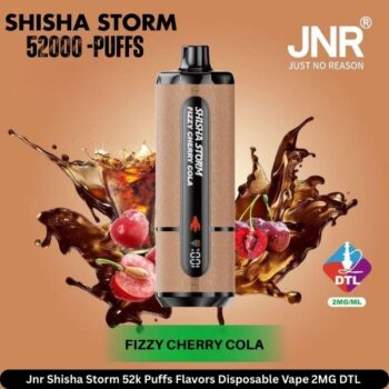 Jnr Shisha Storm 52k Puffs Flavors Fizzy Cherry Cola