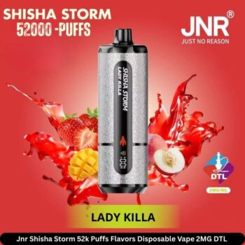 Jnr Shisha Storm 52k Puffs Flavors Lady Killa