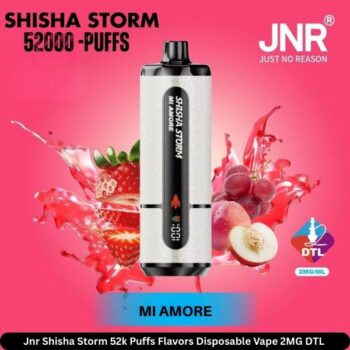 Jnr Shisha Storm 52k Puffs Flavors Mi Amore