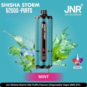 Jnr Shisha Storm 52k Puffs Flavors Mint