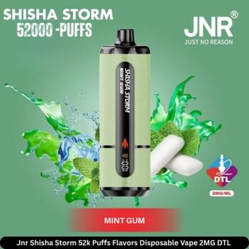 Jnr Shisha Storm 52k Puffs Flavors Mint Gum