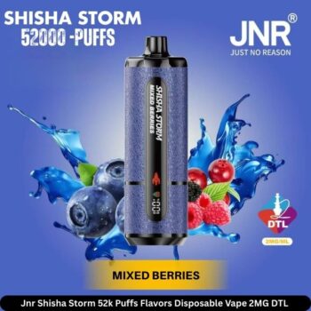 Jnr Shisha Storm 52k Puffs Flavors Mixed Berries
