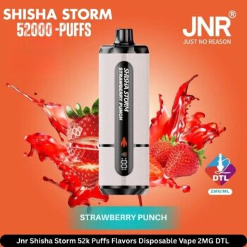 Jnr Shisha Storm 52k Puffs Flavors Strawberrty Punch