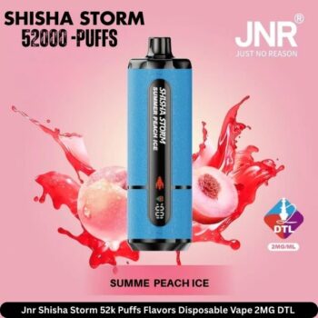 Jnr Shisha Storm 52k Puffs Flavors Summe Peach Ice