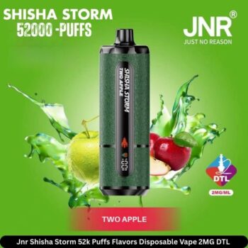 Jnr Shisha Storm 52k Puffs Flavors Two Apple