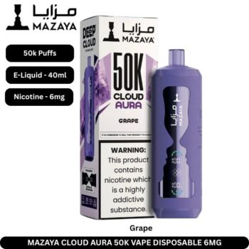 Mazaya Cloud Aura 50k Vape Disposable Grape 6mg
