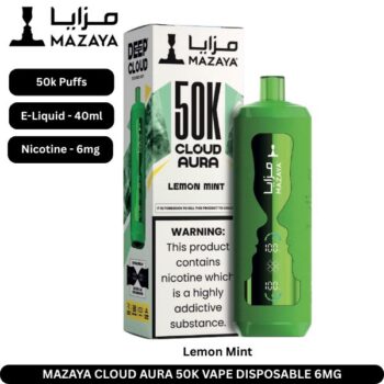 Mazaya Cloud Aura 50k Vape Disposable Lemon Mint 6mg