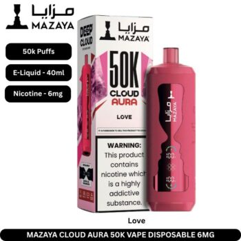 Mazaya Cloud Aura 50k Vape Disposable Love 6mg