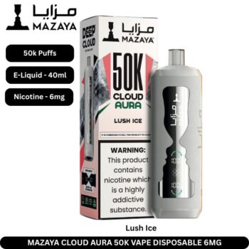Mazaya Cloud Aura 50k Vape Disposable Lush Ice 6mg