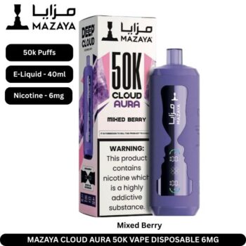 Mazaya Cloud Aura 50k Vape Disposable Mixed Berry 6mg