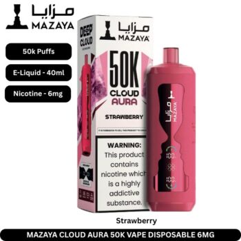 Mazaya Cloud Aura 50k Vape Disposable Strawberry 6mg