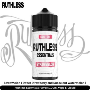 Ruthless Essentials Flavors 100ml Vape E-Liquid StrawMelon