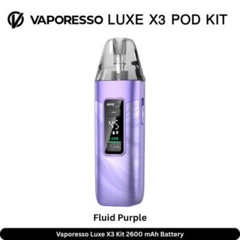 Vaporesso Luxe X3 Kit Fluid Purple 2600 mAh Battery