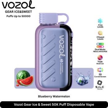 Vozol Gear Ice & Sweet 50K Puff Blueberry Watermelon Disposable Vape