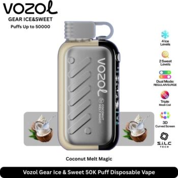 Vozol Gear Ice & Sweet 50K Puff Coconut Melt Magic Disposable Vape
